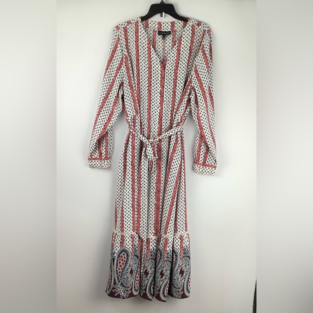Lane Bryant Patterned Long Sleeve Dress womens size 18